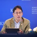 Menteri Keuangan (Menkeu), Purbaya Yudhi Sadewa menyampaikan pemaparan saat konferensi pers hasil rapat berkala KSSK tahun 2026 di Bank Indonesia, Jakarta, Kamis (7/5/2026). (CNBC Indonesia/Faisal Rahman)