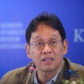 Menteri Keuangan (Menkeu), Purbaya Yudhi Sadewa menyampaikan pemaparan saat konferensi pers hasil rapat berkala KSSK tahun 2026 di Bank Indonesia, Jakarta, Kamis (7/5/2026). (CNBC Indonesia/Faisal Rahman)