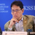 Menteri Keuangan (Menkeu), Purbaya Yudhi Sadewa menyampaikan pemaparan saat konferensi pers hasil rapat berkala KSSK tahun 2026 di Bank Indonesia, Jakarta, Kamis (7/5/2026). (CNBC Indonesia/Faisal Rahman)