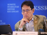Menteri Keuangan (Menkeu), Purbaya Yudhi Sadewa menyampaikan pemaparan saat konferensi pers hasil rapat berkala KSSK tahun 2026 di Bank Indonesia, Jakarta, Kamis (7/5/2026). (CNBC Indonesia/Faisal Rahman)