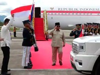 Presiden Republik Indonesia Prabowo Subianto bersama delegasi terbatas tiba di Cebu, Filipina, Kamis (7/5/2026), untuk menghadiri Konferensi Tingkat Tinggi (KTT) ke-48 ASEAN. (Instagram/sekretariat.kabinet)