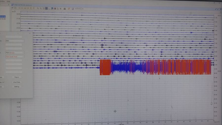 Erupsi Gunung Dukono Kabupaten Halmahera Utara, Maluku Utara, Jumat (8/5). (Badan Geologi ESDM)