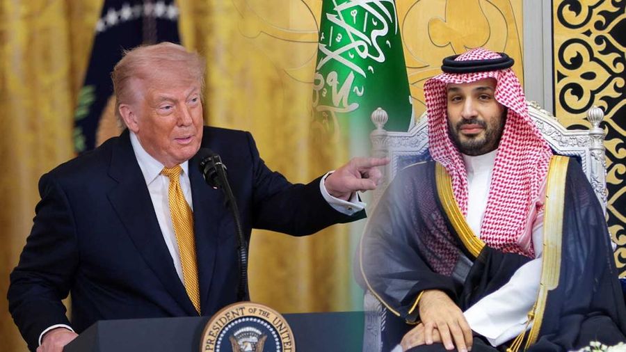 Foto Kolase Presiden AS Donald Trump dan Pangeran Mohammed bin Salman bin Abdulaziz Al Saud (MBS). (Dok. Reuters)