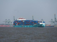 A container ship operates in the Arabian Sea off Mumbai, India, May 6, 2026. REUTERS/Francis Mascarenhas