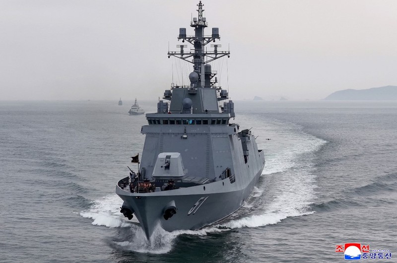 North Korean leader Kim Jong Un visits a navy destroyer being tested for deployment, May 7, 2026, in this picture released by North Korea's official Korean Central News Agency. KCNA via REUTERS    ATTENTION EDITORS - THIS IMAGE WAS PROVIDED BY A THIRD PARTY. REUTERS IS UNABLE TO INDEPENDENTLY VERIFY THIS IMAGE. NO THIRD PARTY SALES. SOUTH KOREA OUT. NO COMMERCIAL OR EDITORIAL SALES IN SOUTH KOREA.