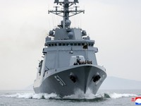 North Korean leader Kim Jong Un visits a navy destroyer being tested for deployment, May 7, 2026, in this picture released by North Korea's official Korean Central News Agency. KCNA via REUTERS    ATTENTION EDITORS - THIS IMAGE WAS PROVIDED BY A THIR