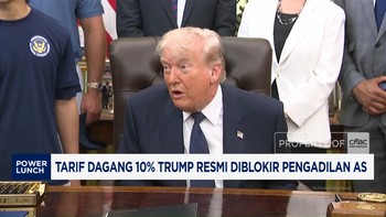 Tarif Dagang 10% Trump Resmi Diblokir Pengadilan AS