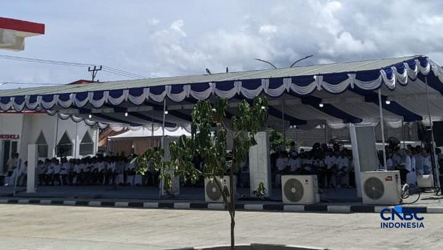 Kampung Nelayan Merah Putih Gorontalo. (CNBC Indonesia/Emir Yanwardhana)