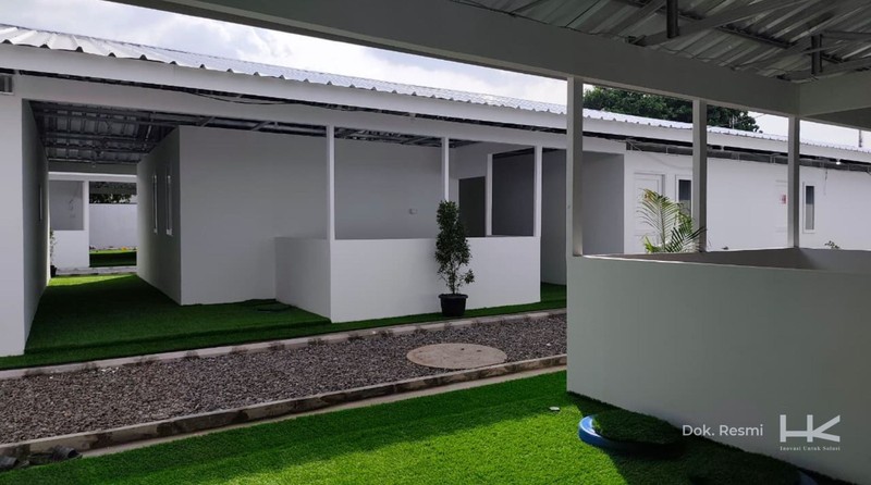 Hunian sementara (huntara) di kawasan Jalan Kramat Raya, Jakarta. (Dok. Hutama Karya)