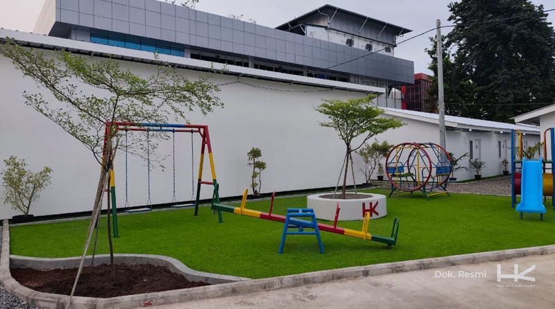 Hunian sementara (huntara) di kawasan Jalan Kramat Raya, Jakarta. (Dok. Hutama Karya)