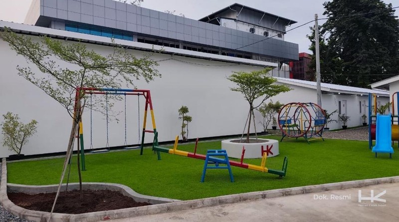 Hunian sementara (huntara) di kawasan Jalan Kramat Raya, Jakarta. (Dok. Hutama Karya)