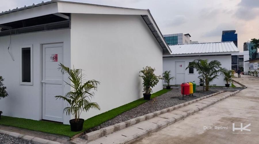 Hunian sementara (huntara) di kawasan Jalan Kramat Raya, Jakarta. (Dok. Hutama Karya)