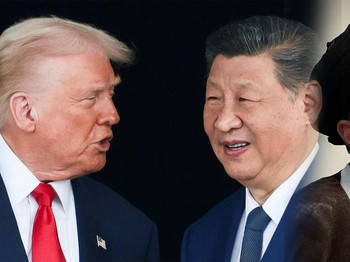Kolase Trump, X Jinping dan Mojtaba Khamenei. (Istimewa)