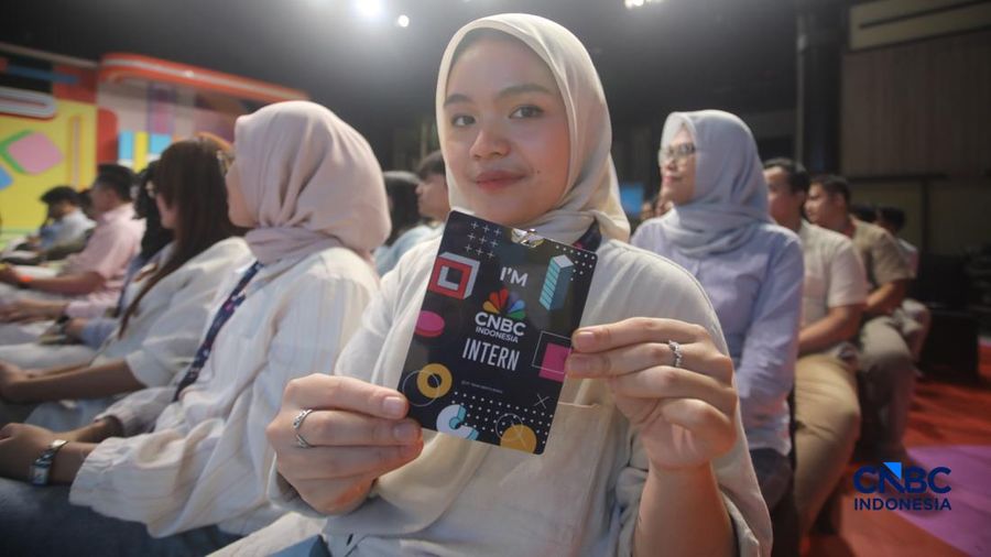 Offboarding MagangHub Kemnaker Batch 2 Transmedia di Auditorium Studio 1 Gedung Transmedia, Jakarta, Senin (11/5/2026). (CNBC Indonesia/Faisal Rahman)