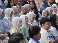 Offboarding MagangHub Kemnaker Batch 2 Transmedia di Auditorium Studio 1 Gedung Transmedia, Jakarta, Senin (11/5/2026). (CNBC Indonesia/Faisal Rahman)