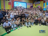 Offboarding MagangHub Kemnaker Batch 2 Transmedia di Auditorium Studio 1 Gedung Transmedia, Jakarta, Senin (11/5/2026). (CNBC Indonesia/Faisal Rahman)