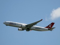 Turkish Airlines jenis Airbus A330. (BRUCE BENNETT / GETTY IMAGES NORTH AMERICA / Getty Images via AFP))