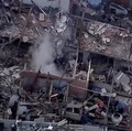 Kebakaran hebat yang diduga dipicu ledakan gas melanda kawasan permukiman di lingkungan Jaguare, Sao Paulo, Brasil, pada Senin (11/5/2026). (Tangkapan Layar Video Reuters/TV GLOBO)