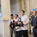 Menteri Koordinator bidang Infrastruktur dan Pembangunan Kewilayahan Agus Harimurti Yudhoyono memaparkan isi rapat bersama Presiden Prabowo Subianto, Selasa (12/5/2026). Rapat yang digelar hingga malam ini membahas mengenai rencana pembangunan tanggu