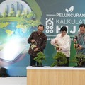 Peluncuran Kalkulator Hijau Versi 2 di Bank Indonesia (BI), Jakarta (12/5/2026). Kalkulator Hijau versi 2 diharapkan membantu pelaku usaha dan lembaga keuangan menghitung emisi karbon secara lebih akurat dan konsisten sebagai dasar pelaporan keberlan