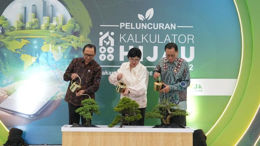Peluncuran Kalkulator Hijau Versi 2 di Bank Indonesia (BI), Jakarta (12/5/2026). Kalkulator Hijau versi 2 diharapkan membantu pelaku usaha dan lembaga keuangan menghitung emisi karbon secara lebih akurat dan konsisten sebagai dasar pelaporan keberlan