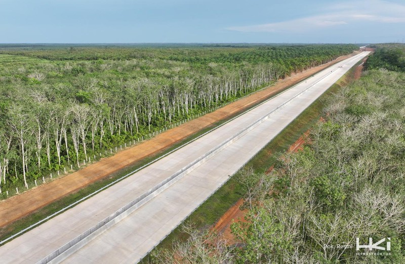 Penampakan Jalan Tol Palembang&ndash;Betung. (Dok. Hutama Karya)