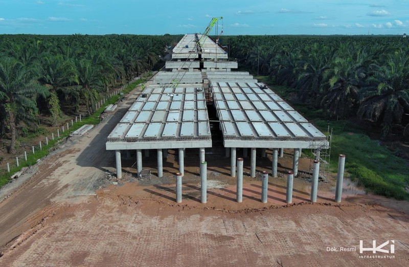 Penampakan Jalan Tol Palembang&ndash;Betung. (Dok. Hutama Karya)