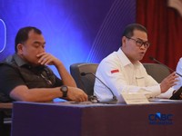 Konferensi Pers Pemusnahan Rupiah Palsu Hasil Klarifikasi Bank Indonesia di Gedung Kebun Sirih lt. 6, Kompleks Kantor Pusat BI, Jakarta, Rabu, (13/5/2026). (CNBC Indonesia/Muhammad Sabki)
