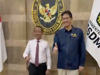 Menteri Bahlil Lahadalia bersama Menteri Keuangan Purbaya yudhi Sadewa rapat bersama  membahas mengenai Anggaran Kementerian ESDM 2027, Rabu (13/5/2026). (Tangkapan layar instagram @ESDM)