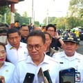 Menteri Perdagangan (Mendag) Budi Santoso saat ditemui di Pasar Palmerah, Jakarta Pusat, Rabu (13/5/2026). (CNBC Indonesia/Martyasari Rizky)