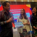 Perusahaan BUMN, yaitu PT. Garuda Indonesia (Persero) Tbk. (GIAA) dan PT Aviasi Pariwisata Indonesia (InJourney) menggandeng platform perjalanan wisata asal Asia Pasifik, Klook di Hotel Langham Jakarta, Rabu (13/5/2026). (CNBC Indonesia/Romys Binekas