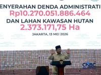 Foto: Presiden Prabowo Subianto di Kejaksaan Agung, Jakarta, Rabu (13/5/2026). (CNBC Indonesia/Muhammad Sabki)