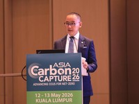 Wakil Ketua MPR RI Eddy Soeparno menjadi salah satu pembicara kunci pada forum Asia Carbon Capture 2026 yang diselenggarakan di Crowne Plaza Kuala Lumpur City Centre, Malaysia, 12 Mei 2026. (Dok. Tim Media Eddy Soeparno)