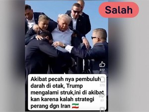 Cek Fakta: Benarkah Trump Kena Stroke karena Kalah Strategi di Perang Iran?