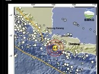 Gempa Bayah, Banten, Jawa Barat, Jumat (15/5/2026). (BMKG)