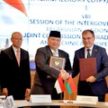 Indonesia dan Belarus menandatangani Agreed Minutes Sidang Komisi Bersama (SKB) ke-8 dan Kesepakatan Kerja Sama Antar Pelaku Usaha. (Dok. Humas Kemenko Perekonomian)