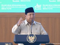 Presiden Prabowo Subianto Resmikan Operasionalisasi 1.061 Koperasi Desa/Kelurahan Merah Putih di Kabupaten Nganjuk, Jawa Timur, Sabtu, (16/5/26). (Tangkapan Layar Youtube/Sekretariat Presiden)