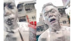 Viral Manusia Silver Todongkan Pisau di Jalanan Kuta