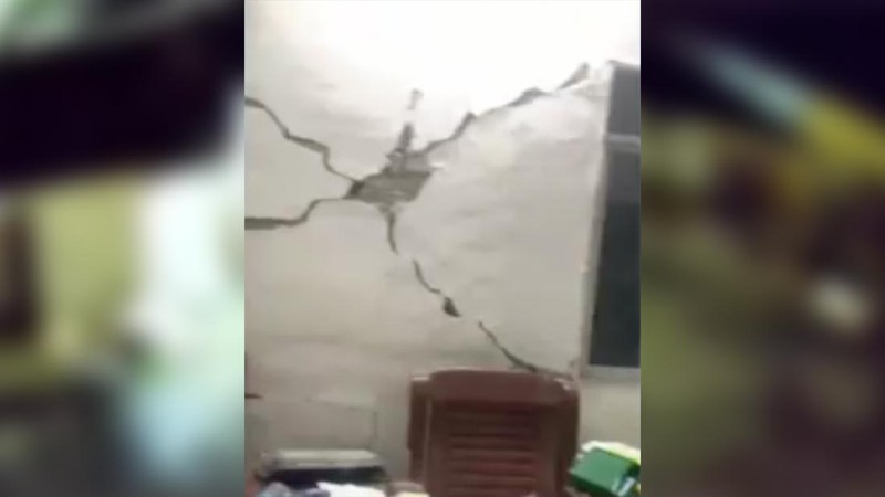 Gempa bumi di desa Taiyang, Liuzhou, Daerah Otonomi Guangxi Zhuang, China, Senin (18/5/2026). (Tangkapan Layar Video/REUTERS)