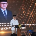Menteri P2MI Mukhtarudin dalam acara Pencanangan Gerakan Nasional Migran Aman  di Aula K.H. Abdurrahman Wahid, Kementerian Pelindungan Pekerja Migran Indonesia/BP2MI, Jakarta, Senin (18/5/2026). (CNBC Indonesia/Chandra Dwi)