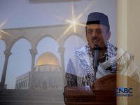 Peringatan 78 tahun Al-Nakba digelar di Kedutaan Besar Palestina di Jakarta, Senin (18/5/2026). (CNBC Indonesia/Muhammad Sabki)