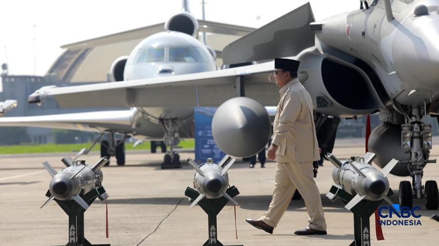 Foto: Presiden Prabowo Subianto di Base Ops Lanud Halim Perdanakusuma, Jakarta Timur, Senin (18/5/2026). (CNBC Indonesia/Muhammad Sabki)