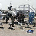 Presiden Prabowo Subianto saat hadir dalam acara Penyerahan Pesawat jet tempur Multi-Role Combat Aircraft (MRCA) Rafale, A400M MRTT, Falcon 8X serta Radar GCI, Smart Weapon Hammer dan Missile Meteor di Lanud Halim Perdana Kusuma, Jakarta, Senin (18/5