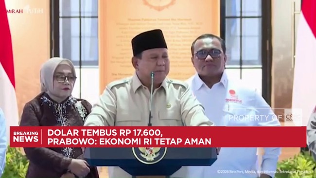 Video: Dolar Tembus Rp 17.600, Prabowo Sebut Ekonomi RI Tetap Aman