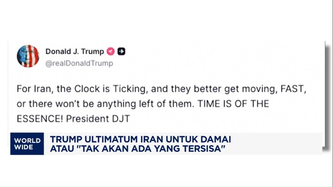 Video: Trump Ultimatum Iran untuk Damai atau "Tak Ada yang Tersisa"