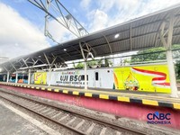 Uji coba B50 di lokomotif kereta. (Dok. KAI)