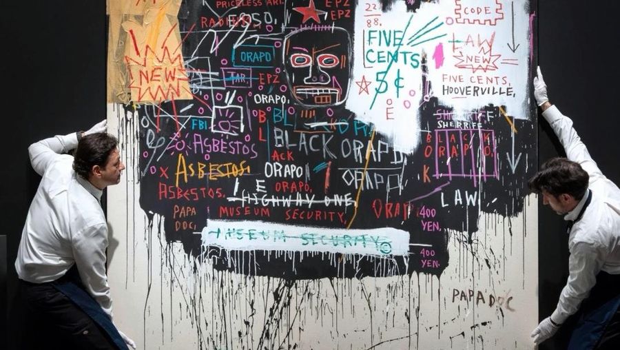 karya Basquiat berjudul “Museum Security (Broadway Meltdown) dilelang dalam Rumah lelang Sotheby's.