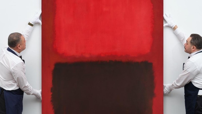 Lukisan karya Rothko tahun 1957 dilelang di Rumah lelang Sotheby's.