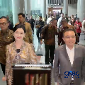 Wakil Ketua Dewan Perwakilan Rakyat Republik Indonesia (DPR RI) Sufmi Dasco Ahmad mengunjungi Bursa Efek Indonesia (BEI) di Jakarta, Selasa (19/5/2026). (CNBC Indonesia/Mentari Puspandini)