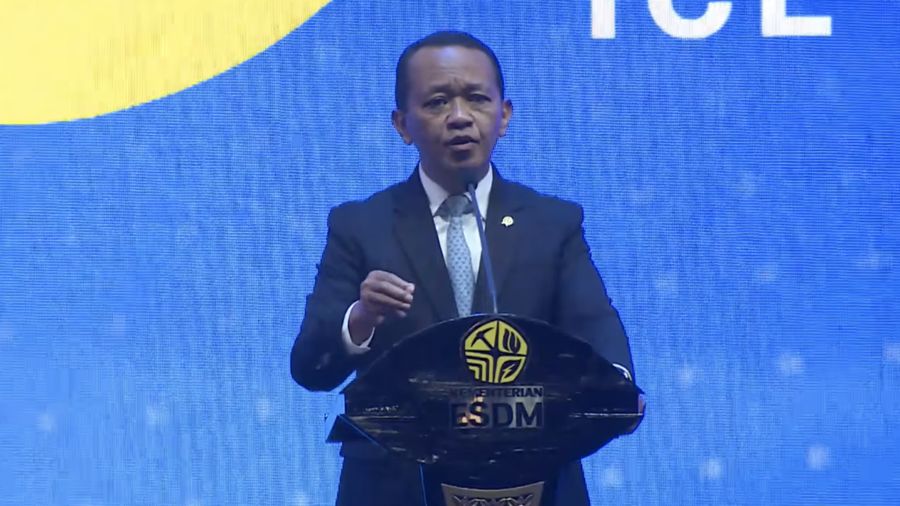 Menteri ESDM, Bahlil Lahadalia menyampaikan sambutan dalam pembukaan dan peresmian IPA Convention and Exhibition 2026 di ICE BSD, Tangerang, Rabu (20/5/2026). (Tangkapan Layar Youtube/KementerianESDM)